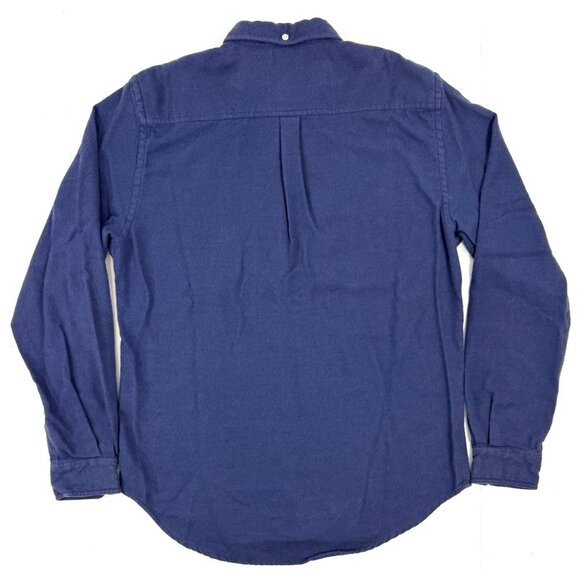 Norse Projects Shirt Mens Size Large Navy Long Sleeve Osvald Brushed Flannel - Picture 3 of 11